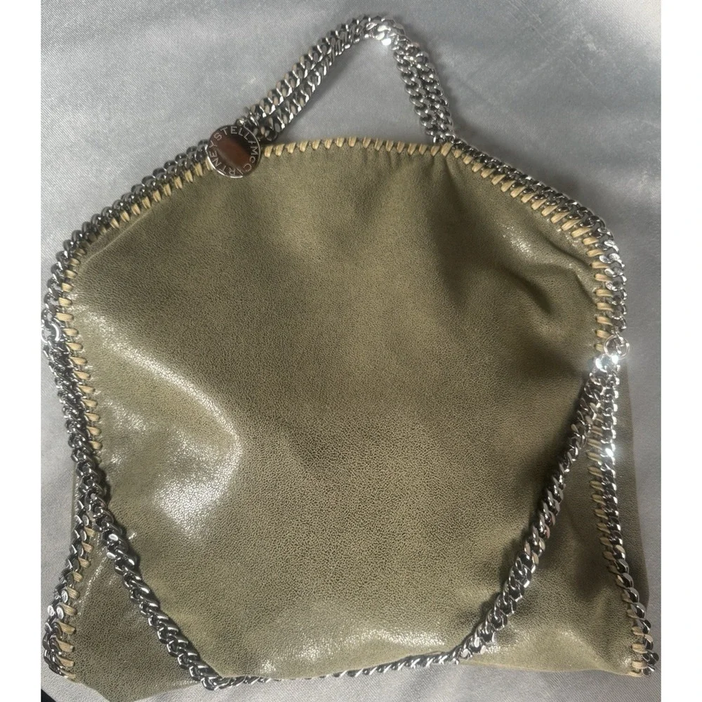 Stella McCartney Falabella Fold Over Tote Olive Shaggy Deer Chain Bag FW12